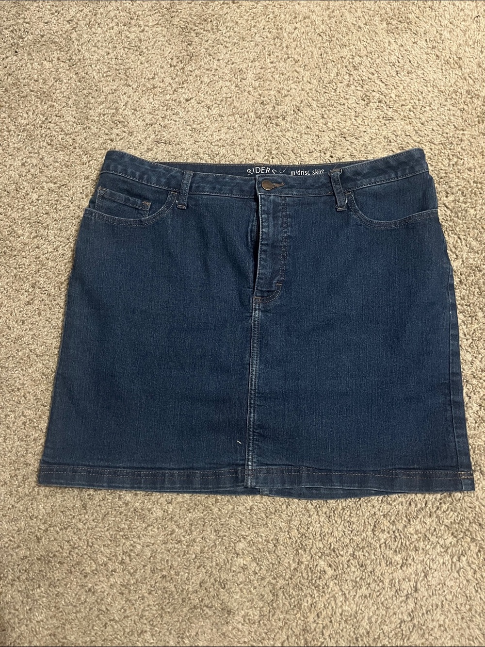 Riders by Lee Dark Blue Denim Mini Skirt